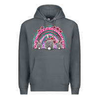 Rock Easter bunny rainbow Premium Hoodie - OliviaCreatesArt