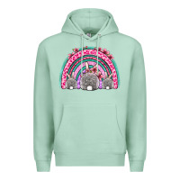 Seafoam Easter bunny rainbow Premium Hoodie - OliviaCreatesArt