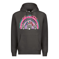 Smoke Easter bunny rainbow Premium Hoodie - OliviaCreatesArt