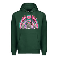Sports Green Easter bunny rainbow Premium Hoodie - OliviaCreatesArt