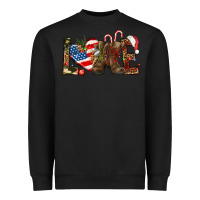 Black Army christmas love 4th Of July Heavyweight Sweatshirt - HowdyJamesFarm