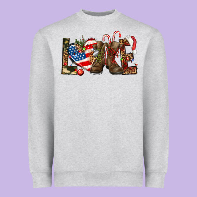 Army Christmas Love 4th Of July Heavyweight Sweatshirt Designed By Howdyjamesfarm
