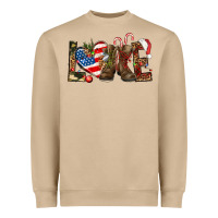 Mushroom Army christmas love 4th Of July Heavyweight Sweatshirt - HowdyJamesFarm
