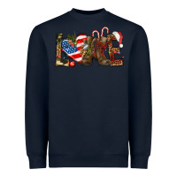 Navy Army christmas love 4th Of July Heavyweight Sweatshirt - HowdyJamesFarm