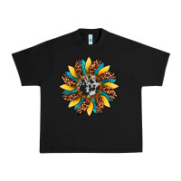 Black sunflower cowhide leopard Urban Heavy Tee - Artiststas