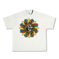 Pistachio sunflower cowhide leopard Urban Heavy Tee - Artiststas