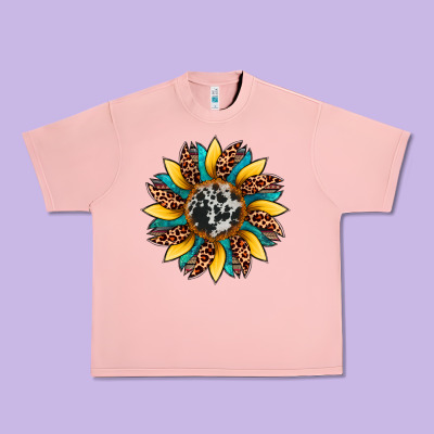 Sunflower Cowhide Leopard Urban Heavy Tee Designed By Artiststas