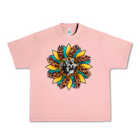 Salmon sunflower cowhide leopard Urban Heavy Tee - Artiststas