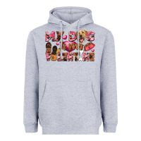 Heather Grey my dog is my valentine Heavyweight Hoodie - FaDigitalArtStudio