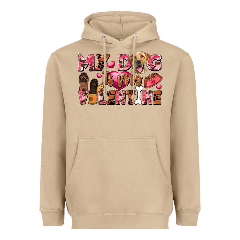 My Dog Is My Valentine Heavyweight Hoodie by FaDigitalArtStudio | Teevron