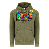 Vintage Olive self love tie dye Vintage Hoodie - Artiststas