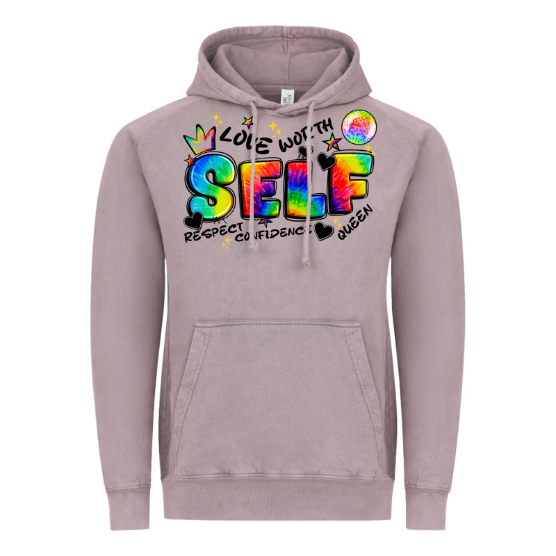 Self Love Tie Dye Vintage Hoodie by Artiststas | Teevron