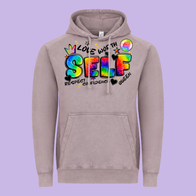 Self Love Tie Dye Vintage Hoodie Designed By Artiststas