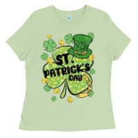 Matcha st. patrick's day shamrock Ladies Tee - MaliasSmallBusiness