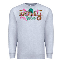 Heather Grey baseball sister Premium Sweatshirt - BundleAndBundleShop