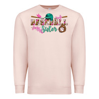 Pale Pink baseball sister Premium Sweatshirt - BundleAndBundleShop
