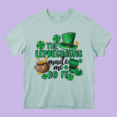 The Leprechauns Made Me Do It Heavy Core Tee Designed By Maliassmallbusiness