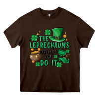 Chocolate Brown the leprechauns made me do it Heavy Core Tee - MaliasSmallBusiness