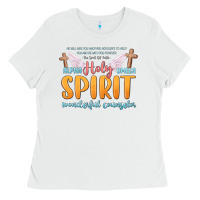 White holy spirit wonderful counselor Ladies Tee - MaliasSmallBusiness