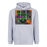 Heather Grey drink up witches tumbler Heavyweight Hoodie - BundleAndBundleShop