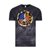 Cloud Black Peace sign Vintage Tee - JahusDesignShop