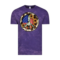 Cloud Purple Peace sign Vintage Tee - JahusDesignShop