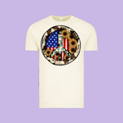 Peace Sign Vintage Tee Designed By Jahusdesignshop