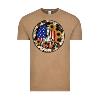 Vintage Coffee Peace sign Vintage Tee - JahusDesignShop