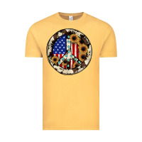 Vintage Mustard Peace sign Vintage Tee - JahusDesignShop