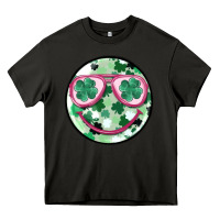 Asphalt st patrick's smiley Heavy Core Tee - MaliasSmallBusiness