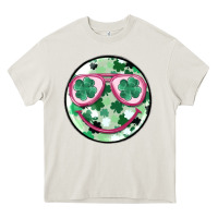 Cream st patrick's smiley Heavy Core Tee - MaliasSmallBusiness