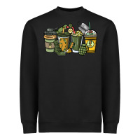 Black Army coffee cups 4th of july Heavyweight Sweatshirt - HowdyJamesFarm