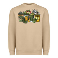 Mushroom Army coffee cups 4th of july Heavyweight Sweatshirt - HowdyJamesFarm