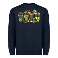 Navy Army coffee cups 4th of july Heavyweight Sweatshirt - HowdyJamesFarm