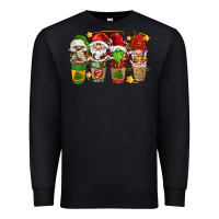 Black christmas coffee cups gnomies Premium Sweatshirt - FaDigitalArtStudio