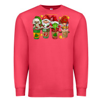Cardinal christmas coffee cups gnomies Premium Sweatshirt - FaDigitalArtStudio