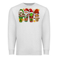 Oatmeal Heather christmas coffee cups gnomies Premium Sweatshirt - FaDigitalArtStudio