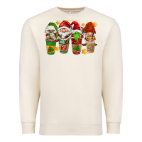 Sandshell christmas coffee cups gnomies Premium Sweatshirt - FaDigitalArtStudio