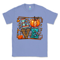 Colony Blue Fall Autumn Leopard Love Pumpkin Classic Tee - LillyAllenDesigns