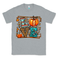 Heather Grey Fall Autumn Leopard Love Pumpkin Classic Tee - LillyAllenDesigns