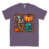 Lavender Fall Autumn Leopard Love Pumpkin Classic Tee - LillyAllenDesigns