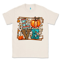 Natural Fall Autumn Leopard Love Pumpkin Classic Tee - LillyAllenDesigns
