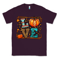 Plum Fall Autumn Leopard Love Pumpkin Classic Tee - LillyAllenDesigns