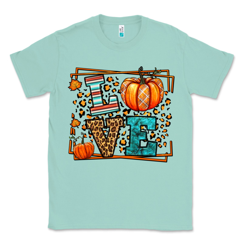 Fall Autumn Leopard Love Pumpkin Classic Tee by LillyAllenDesigns | Teevron