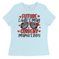 Baby Blue future ladies man current mamas boy Ladies Tee - MaliasSmallBusiness