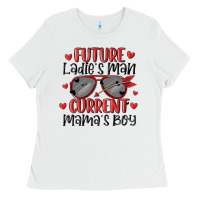 White future ladies man current mamas boy Ladies Tee - MaliasSmallBusiness