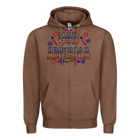 Chestnut 4 july god bless america western Zipper Hoodie - CowCowDesign