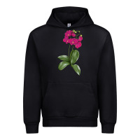 Black Moth Orchid Urban Hoodie - LillyAllenDesigns