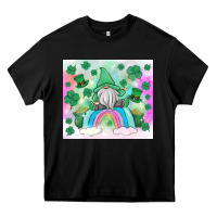Black st patrick's gnome Heavy Core Tee - MaliasSmallBusiness