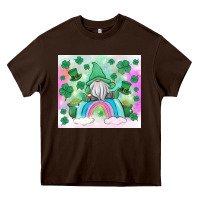 Chocolate Brown st patrick's gnome Heavy Core Tee - MaliasSmallBusiness